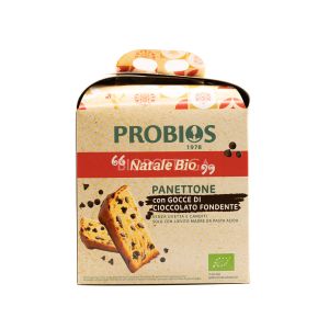 Panettone con Gocce di Cioccolato Fondente Probios 500G