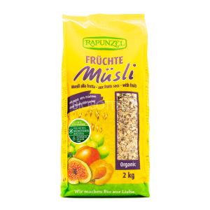Muesli alla Frutta Confezione Famiglia Rapunzel 2KG