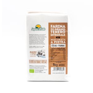Farina di Grano Tenero Integrale Macinata a Pietra Sapore di Sole 1 KG