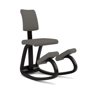 Sedia Ergonomica Variable Plus Varier - Grigio e Laccato Nero
