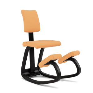 Sedia Ergonomica Variable Plus Varier - Salmone e Laccato Nero