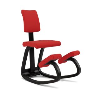 Sedia Ergonomica Variable Plus Varier - Rosso e Laccato Nero