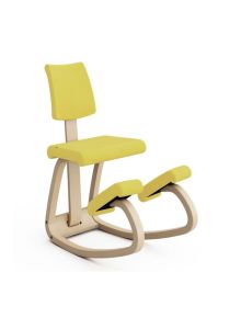 Sedia Ergonomica Variable Plus Varier - Giallo e Legno di Frassino