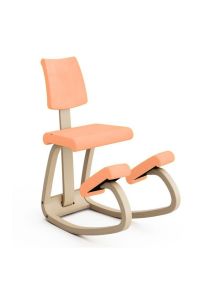Sedia Ergonomica Variable Plus Varier - Salmone e Legno di Frassino