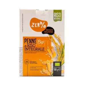 Penne di Riso Integrale Senza Glutine Zer% Glutine 500G