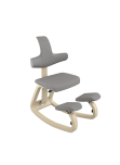 Sedia Ergonomica Thatsit Balans Varier - Grigio Scuro e Legno di Frassino