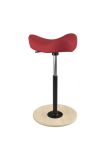 Sgabello Ergonomico Move Varier - Rosso e Legno di Frassino