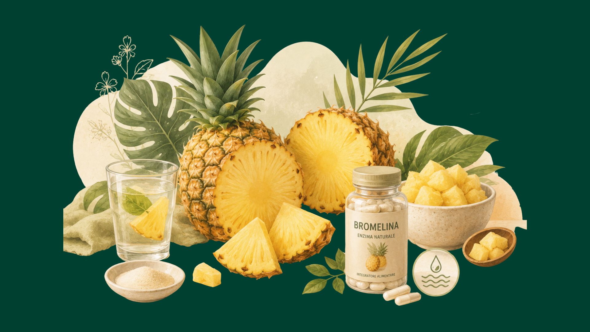 Bromelina: l’enzima naturale per la digestione e il drenaggio dei liquidi.
