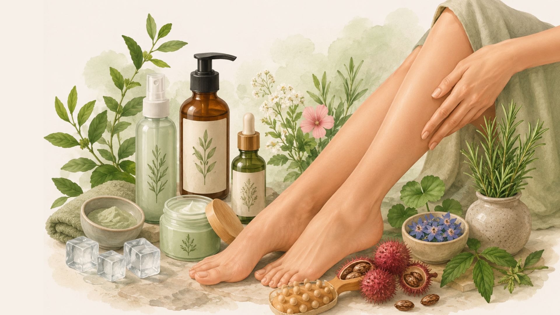 Rimedi per gambe gonfie e caldo: il kit naturale anti-afa.